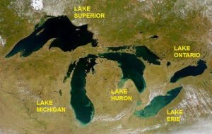 Wielkie Jeziora mapa